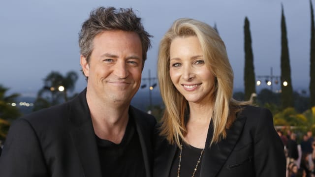 Matthew Perry and Lisa Kudrow photographed at Hollywood Game Night