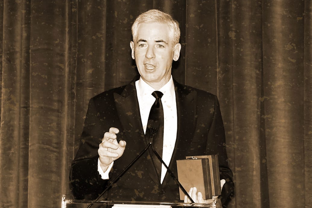 A photo illustration showing Bill Ackman.