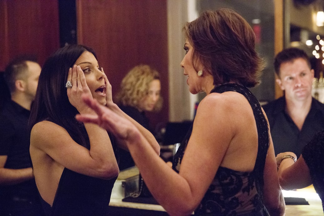 Bethenny Frankel and LuAnn de Lesseps during season 7 of The Real Housewives of New York City.