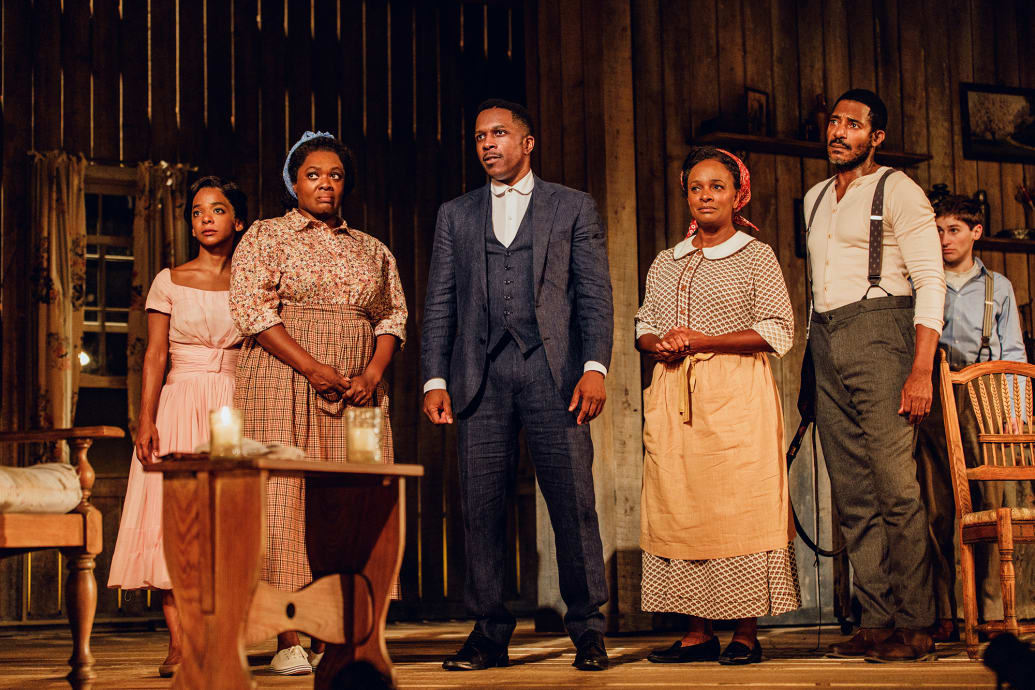 Kara Young, Heather Alicia Simms, Leslie Odom, Jr., Vanessa Bell Calloway, Billy Eugene Jones, and Noah Robbins in "Purlie Victorious."