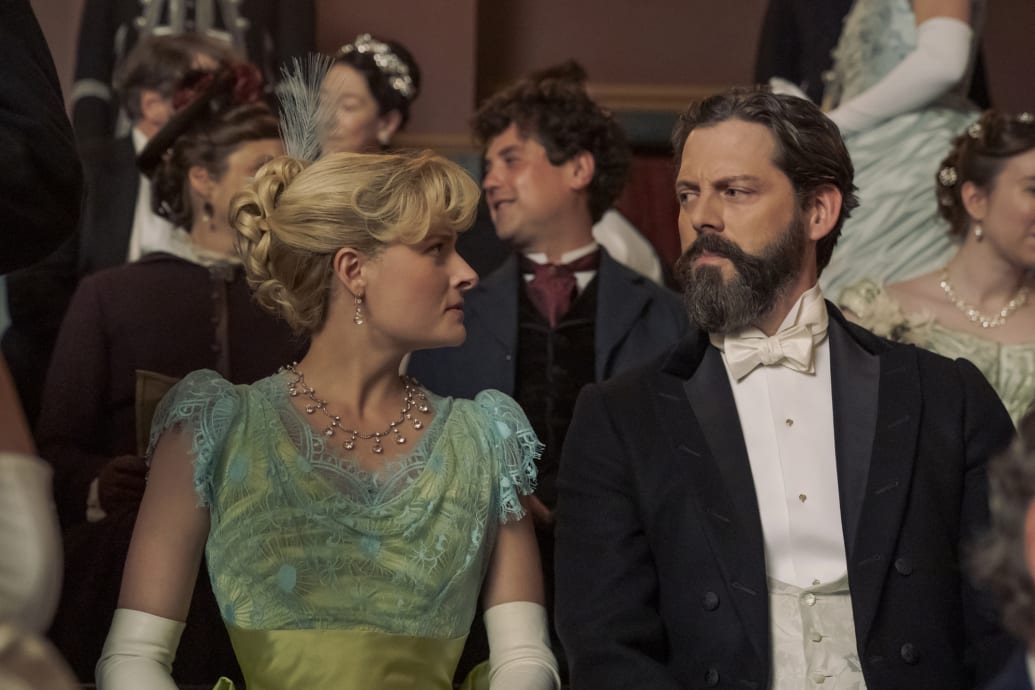 Louisa Jacobson and David Furr in The Gilded Age.