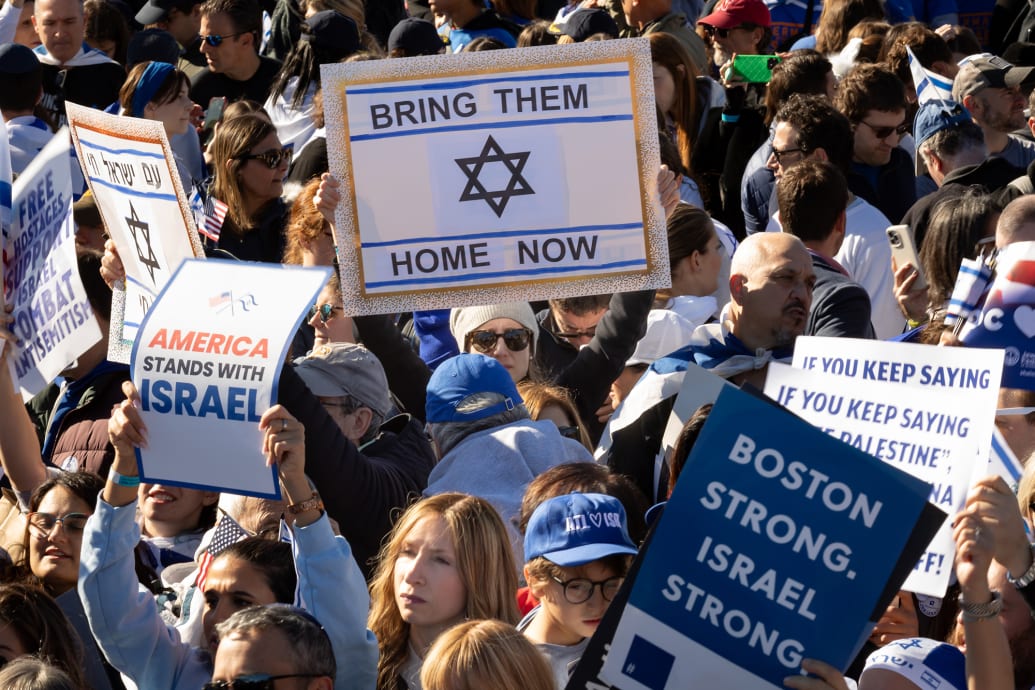 A pro-Israel supporters during the "March for Israel" held on the National Mall.