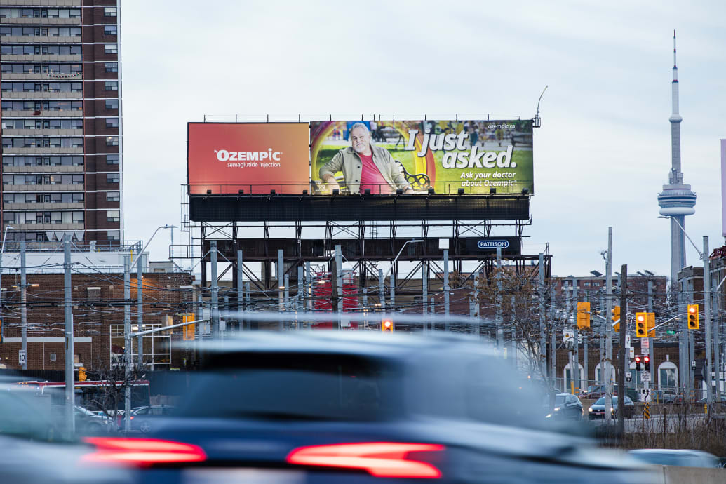 An ozempic billboard in Toronto, Canada.