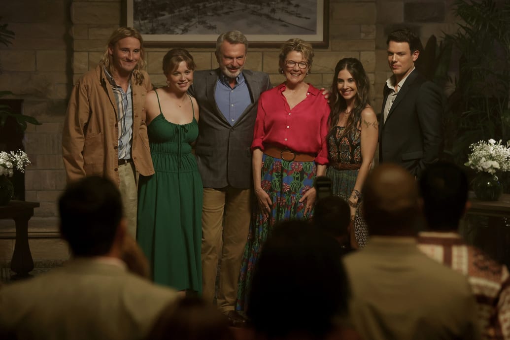 Conor Merrigan-Turner, Essie Randles, Sam Neill, Annette Bening, Alison Brie, and Jake Lacy.