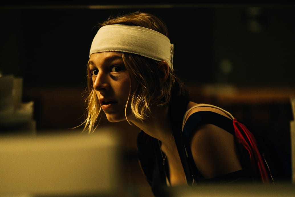 A photo still of Hunter Schafer in Cuckoo.