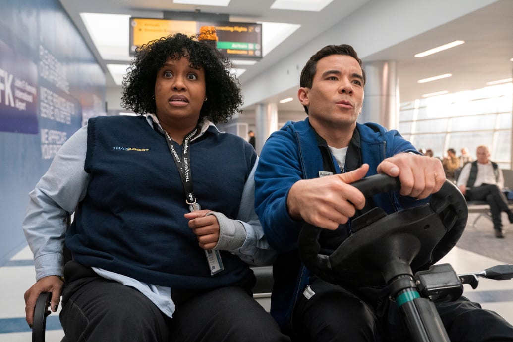 Natasha Rothwell and Conrad Ricamora in How to Die Alone