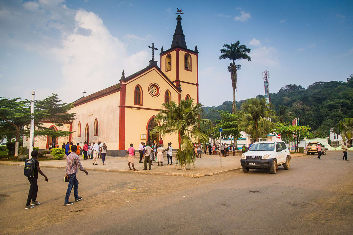 A church in a town of Príncipe