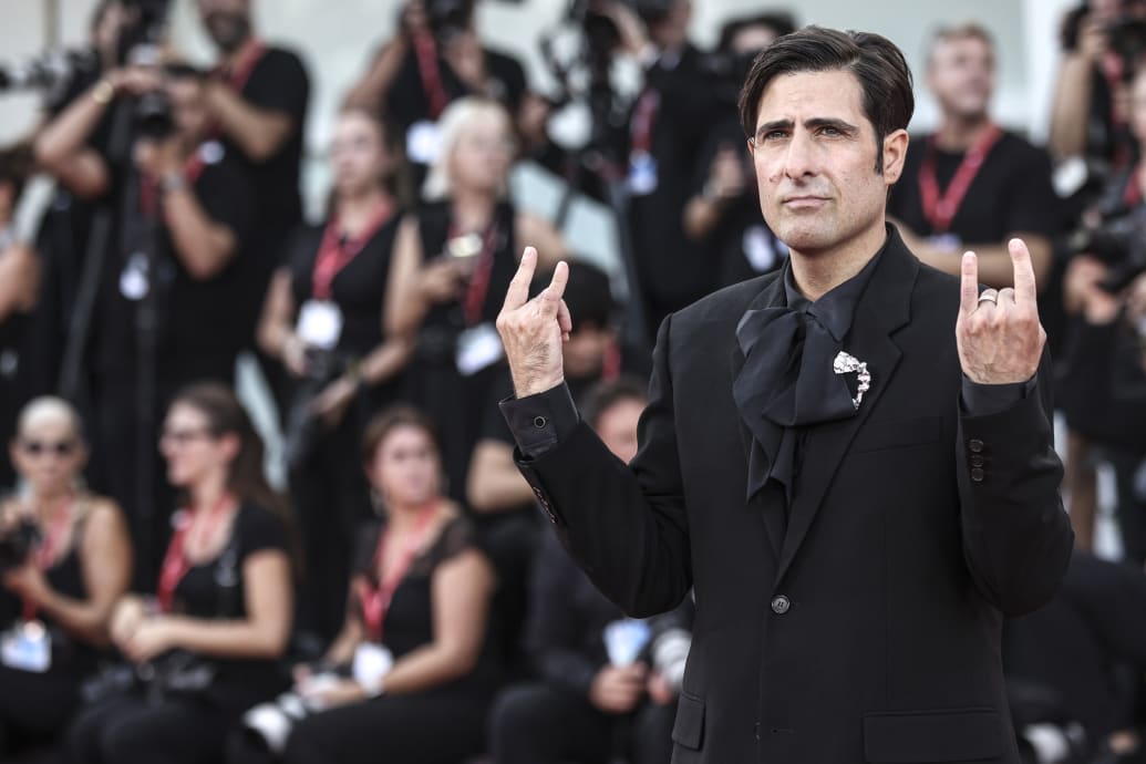 Jason Schwartzman poses on the red carpet during Venice Film Festival on September 0, 2024.