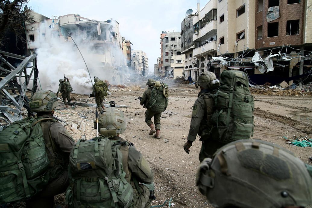 Israeli soldiers operate in Gaza amid the ongoing conflict between Israel and Hamas.