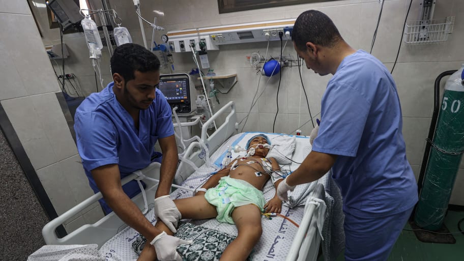 Doctors at Nasser Hospital in Gaza