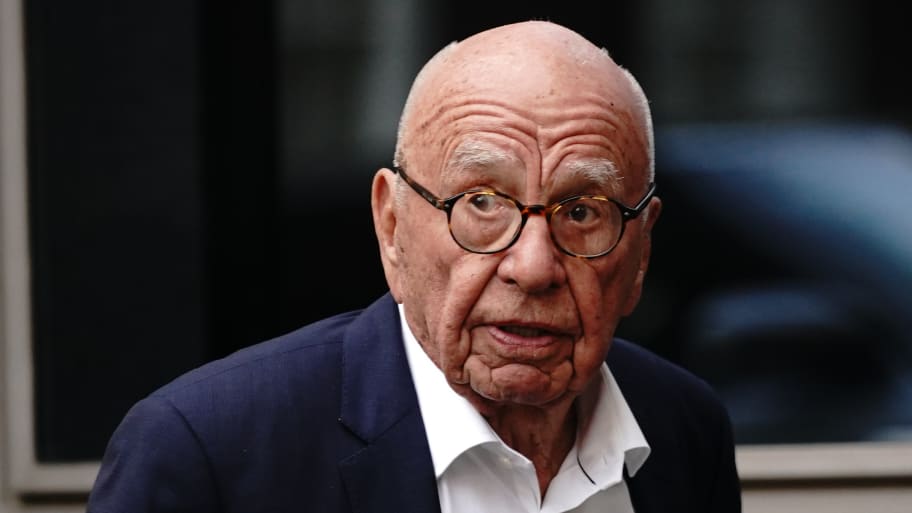 Rupert Murdoch appearing at his annual party in London.