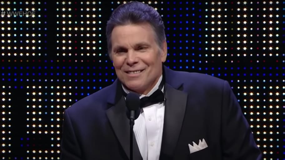 Lanny Poffo speaks at the WWE Wrestlemania.