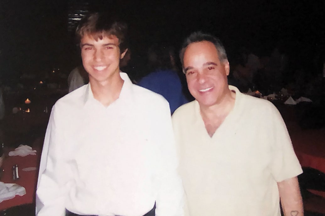 Joe Dalia and his father, Joe Sr., at a high school award ceremony in 2006.