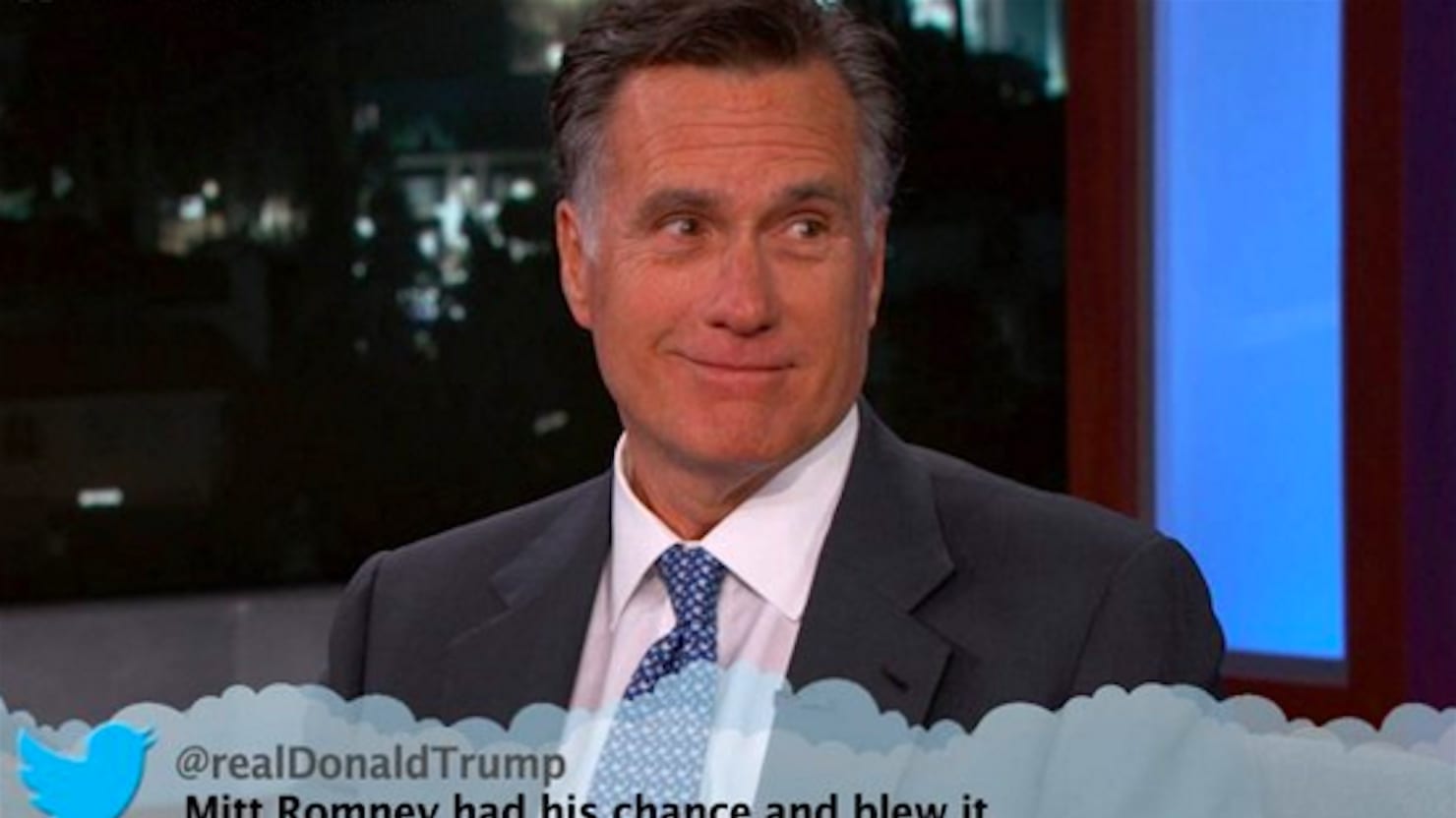Mitt Romney Reads Mean Tweets From Donald Trump On Kimmel