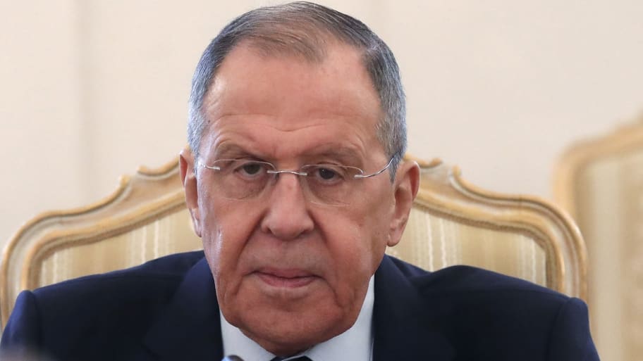 Russian Foreign Minister Sergei Lavrov attends a meeting with Nicaraguan Foreign Minister Denis Moncada in Moscow, Russia, March 30, 2023.