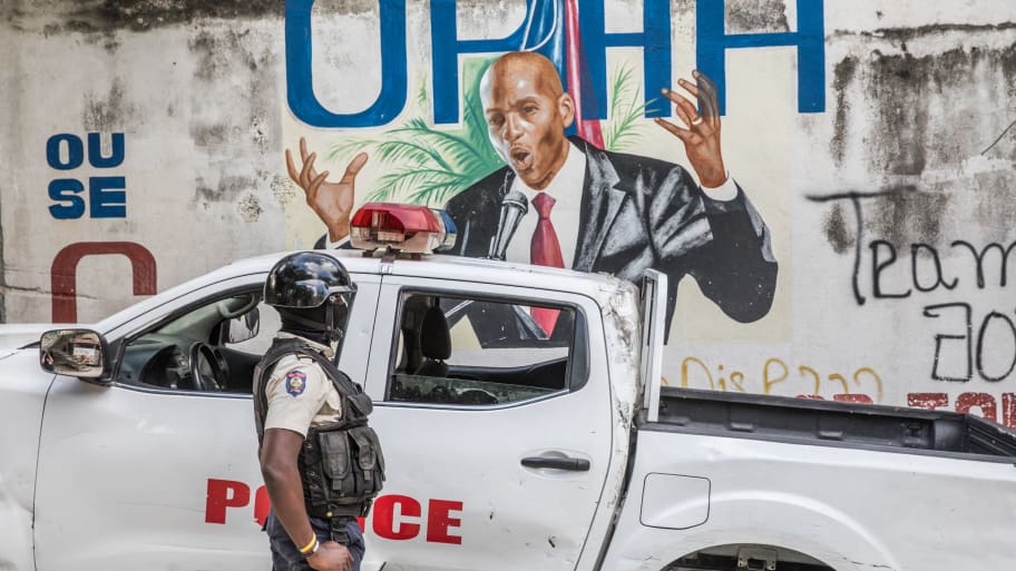 A mural of late Haitian President Jovenel Moise