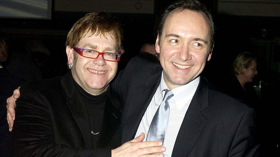 Sir Elton John with Actor Kevin Spacey.