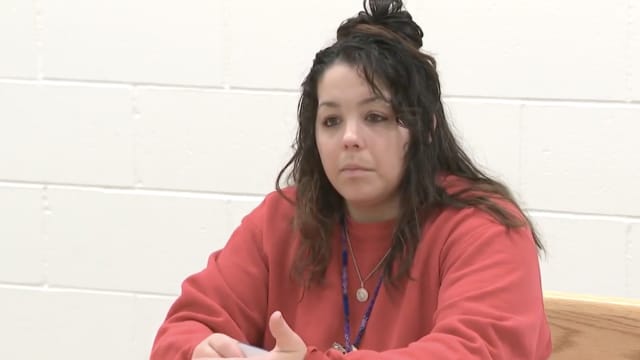 A photo of Kayla Montgomery at her parole hearing