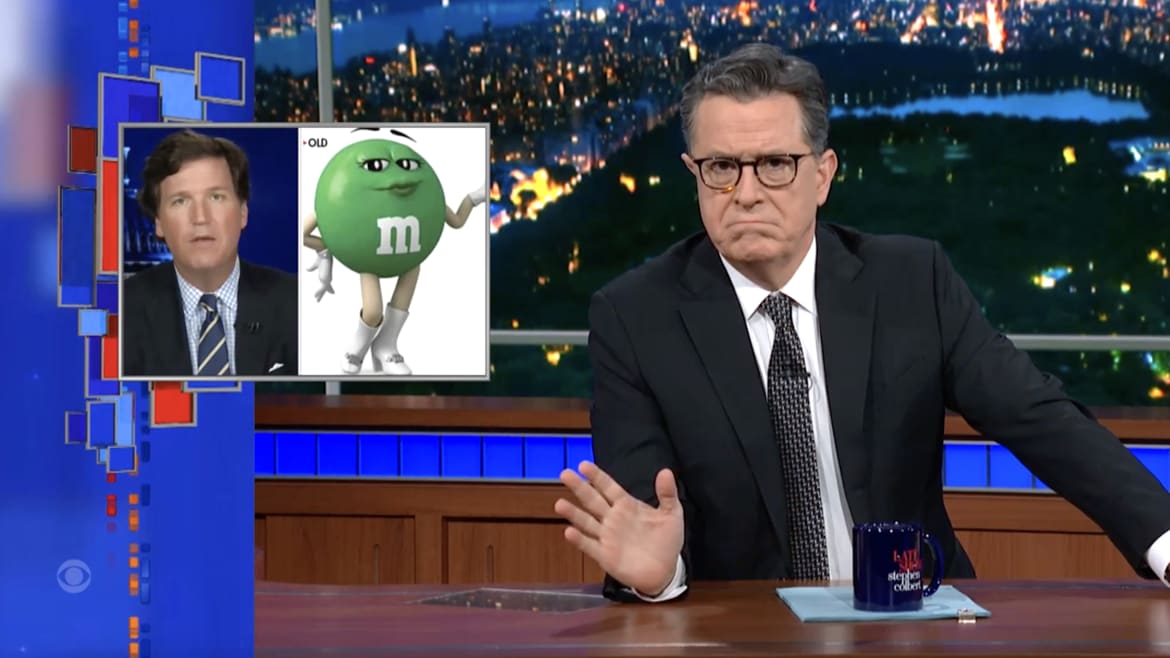 Stephen Colbert Exposes Tucker Carlson’s Creepy M&Ms Fetish