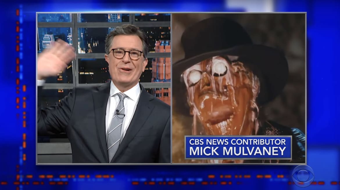 Stephen Colbert Attacks CBS (His Own Network!) Over Mick Mulvaney Hire