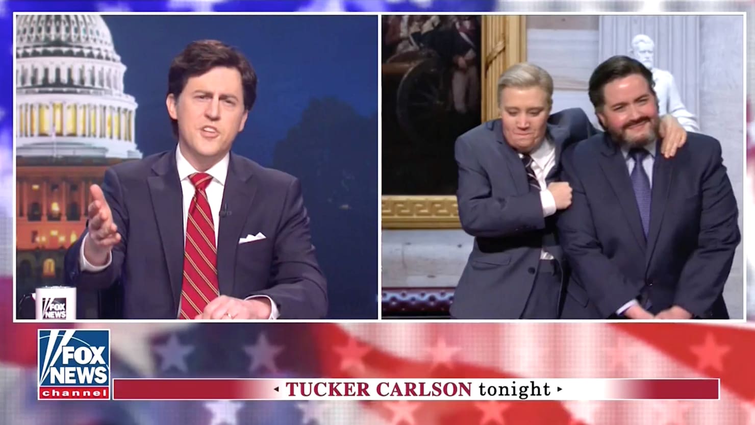 SNL Nails Tucker Carlson, Lindsey Graham, Ted Cruz and Mitch McConnell for setting up Trump’s indictment