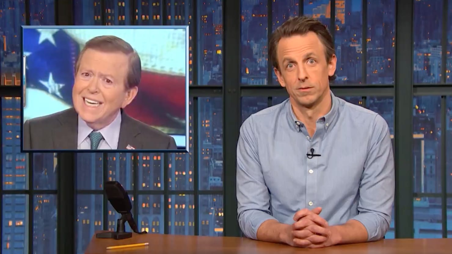 Seth Meyers sends out ‘True Crazy Person’ Lou Dobbs after Fox News cancellation
