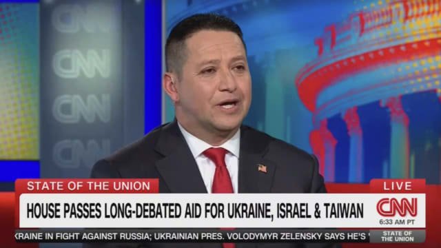 Tony Gonzales speaks on a live CNN show.