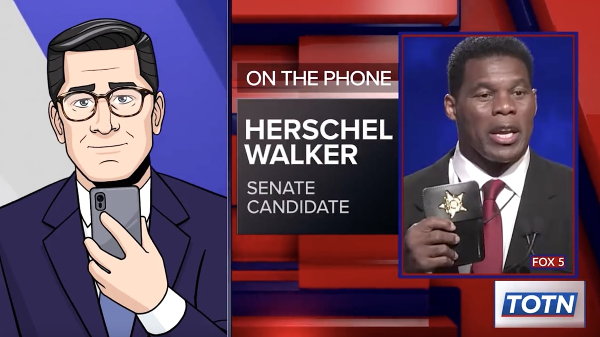 ‘Tooning Out the News’ Prank Calls Herschel Walker: ‘I Wanted to Report a Crime’