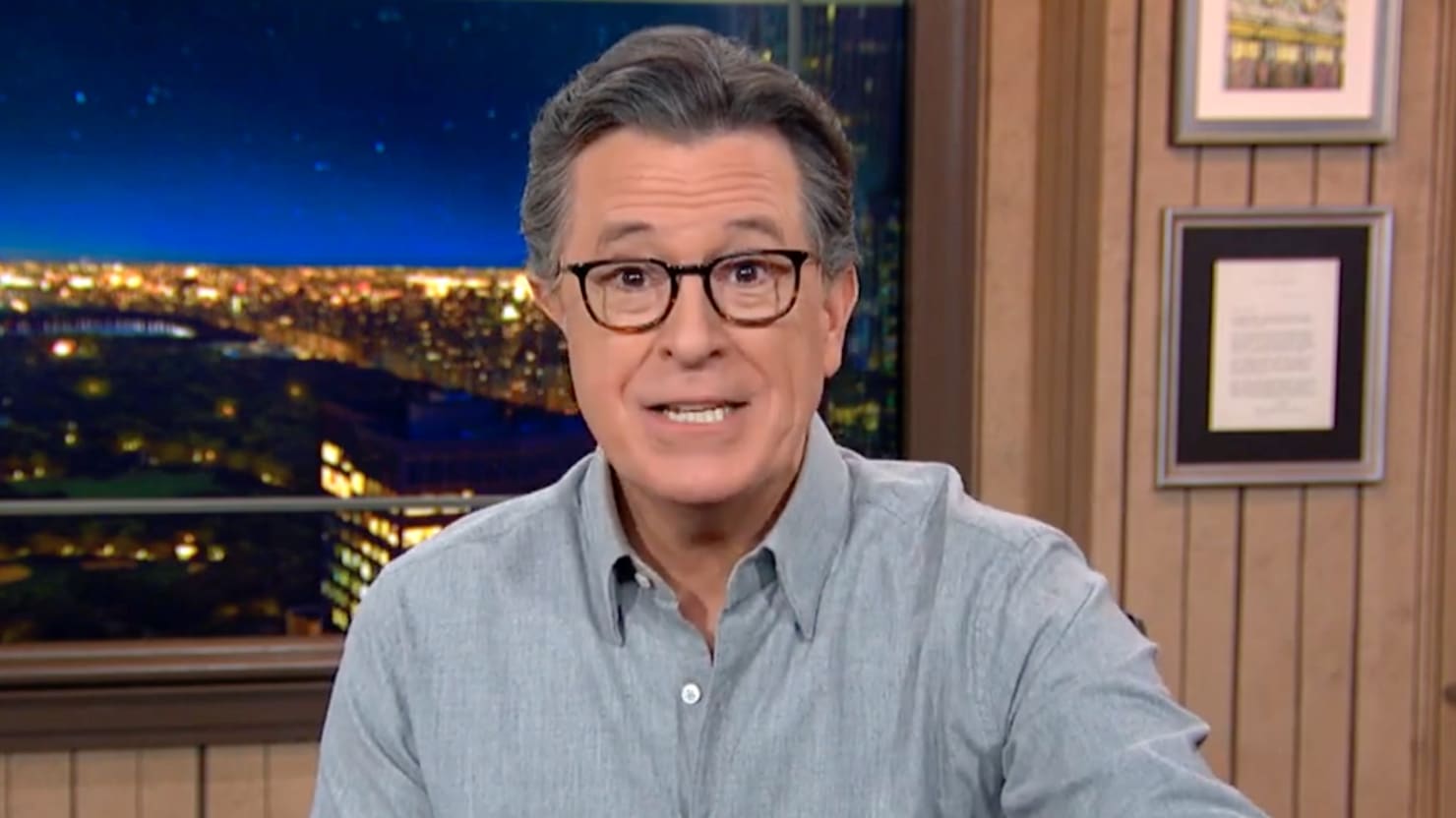 Stephen Colbert mocks Trump’s ‘unbelievably sad’ vaccine statement