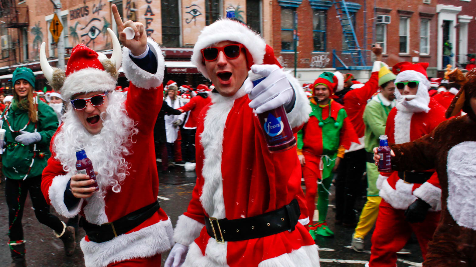 Before The Bros Santacon Was As An Anti Corporate Protest