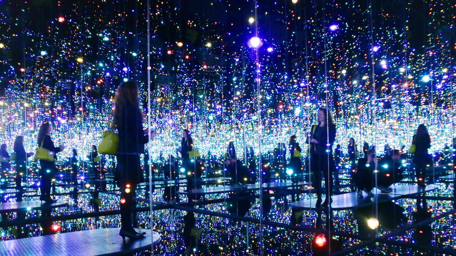 My cheapo garden fairy lights do this too' – Yayoi Kusama: Infinity Mirror  Rooms, Art