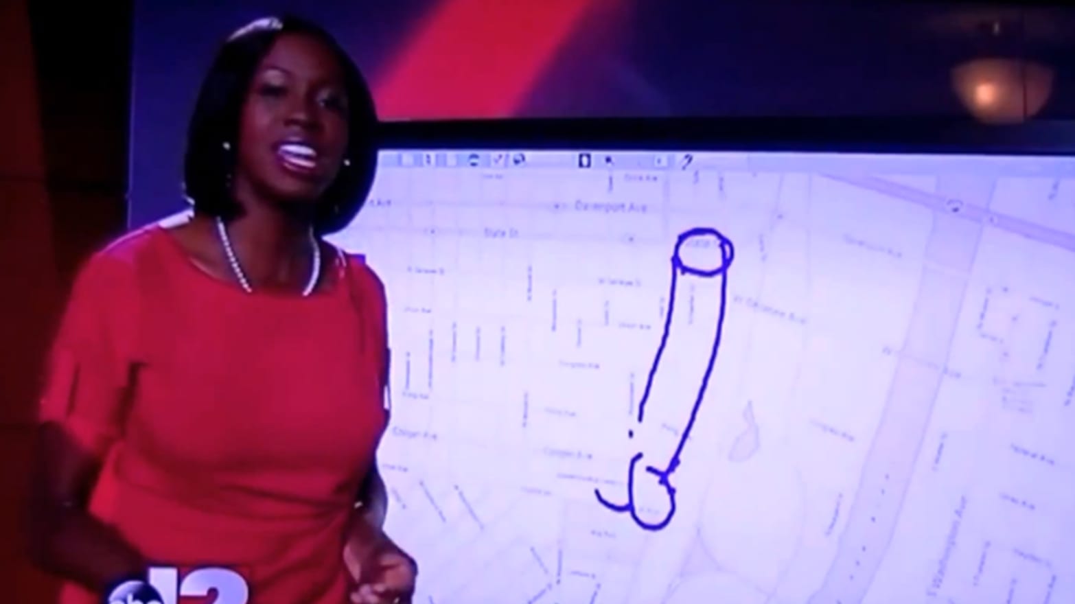 Newscaster saying dick shit