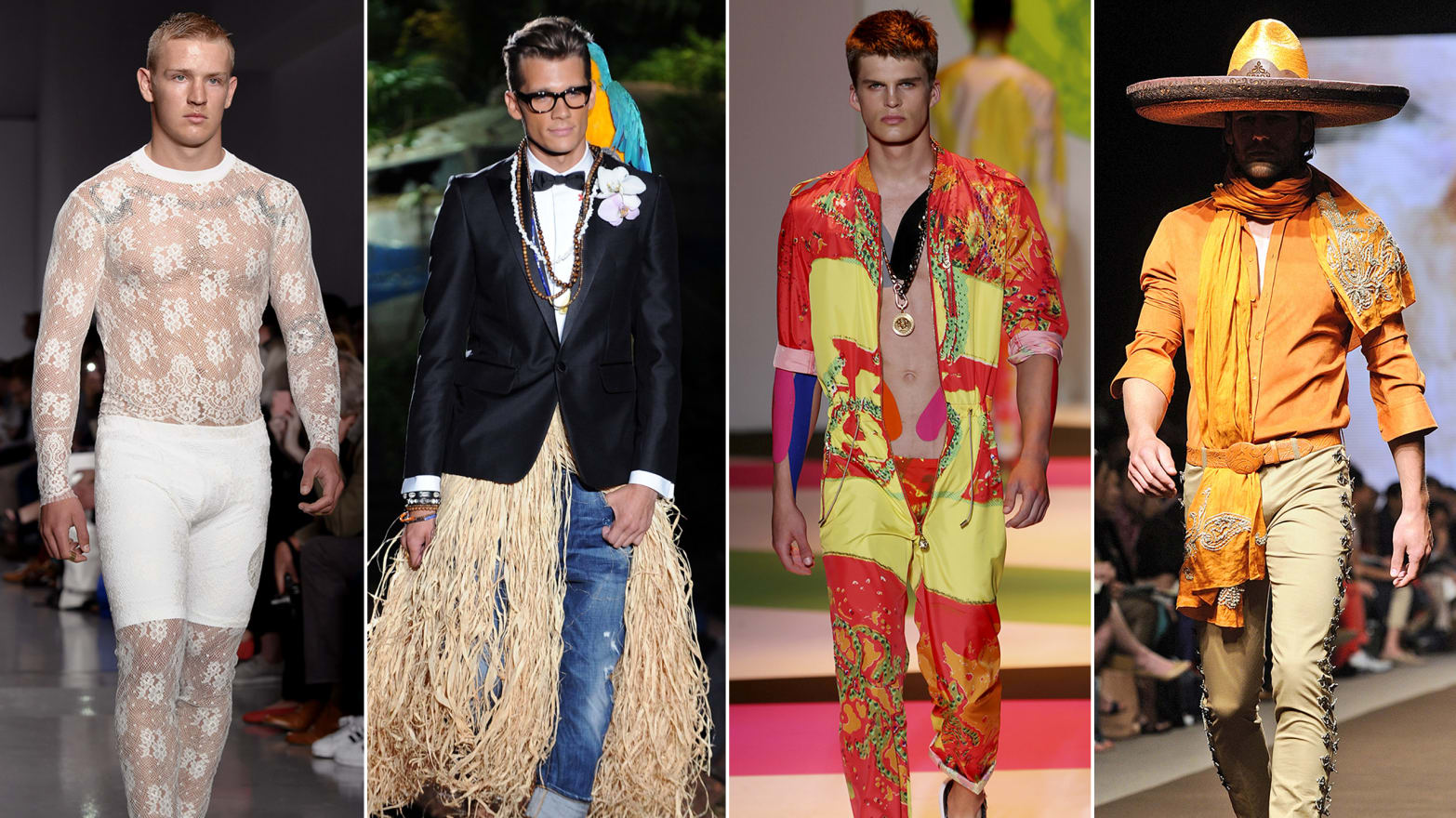 Zuinig Memoriseren Afleiding Gucci, Alexander McQueen and More of Menswear Fashion Week's Craziest Looks  (PHOTOS)