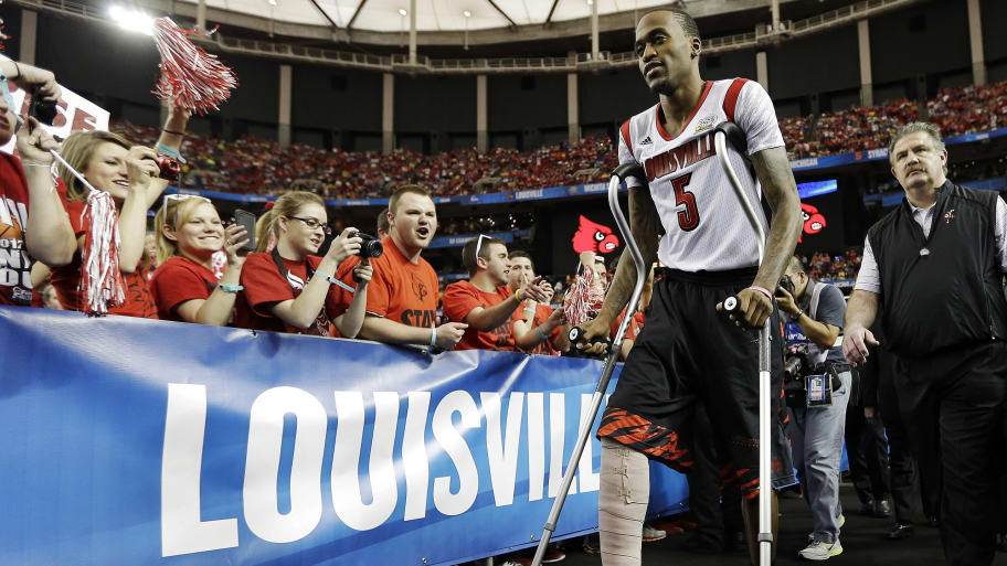 Louisville's Kevin Ware gives his new dog a very fitting name