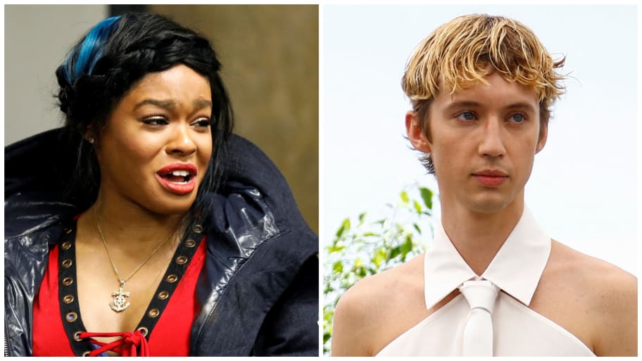 A side-by-side image of Azealia Banks and Troye Sivan