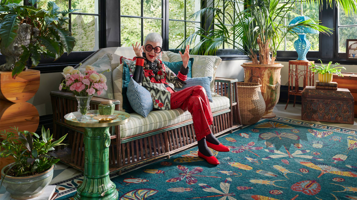 The Bold Ruggable X Iris Apfel Collection Is the Chicest (and Affordable) Way to Refresh Your Home Decor
