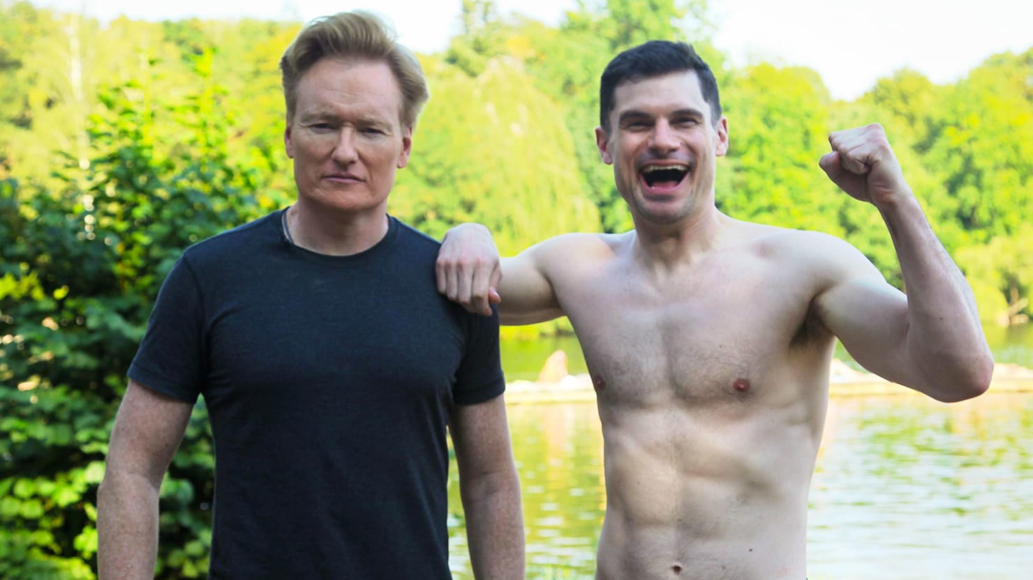 Plus, watch an exclusive clip of his lunch with comedian Flula Borg. 