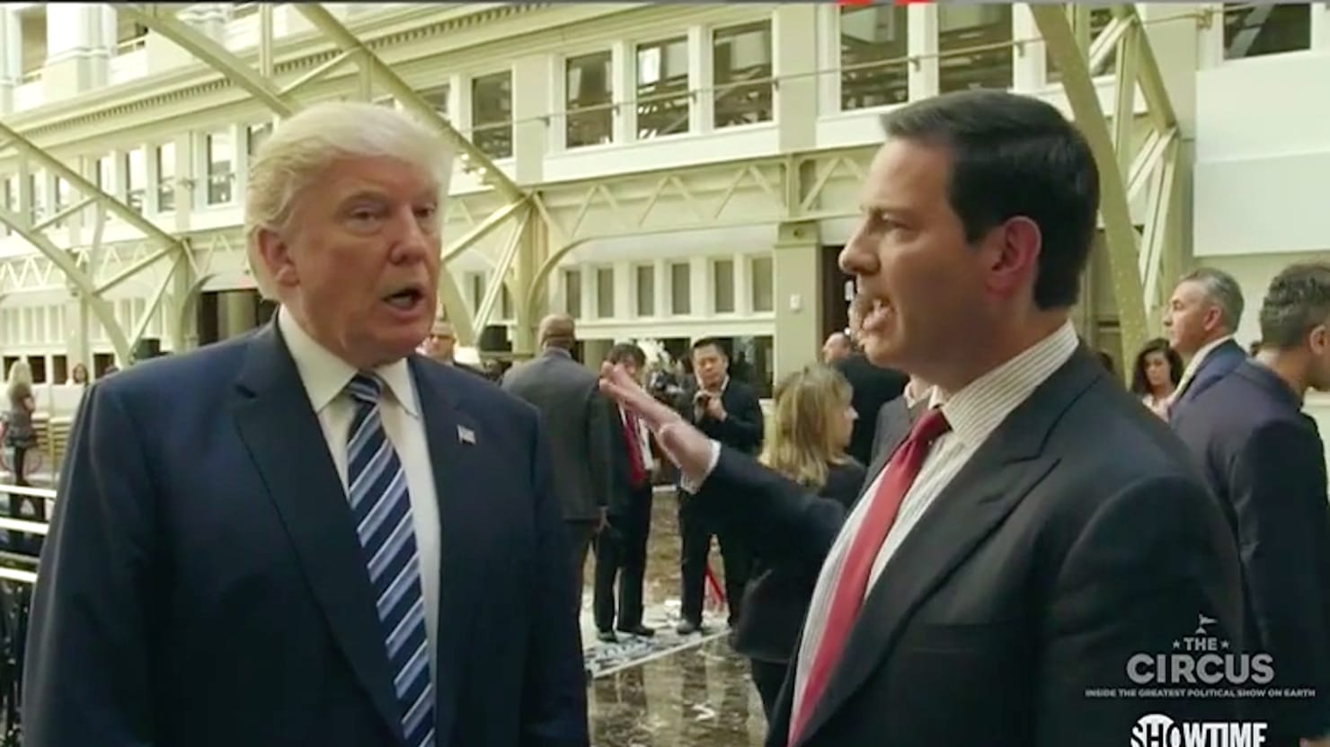 Image result for images of mark halperin and donald trump