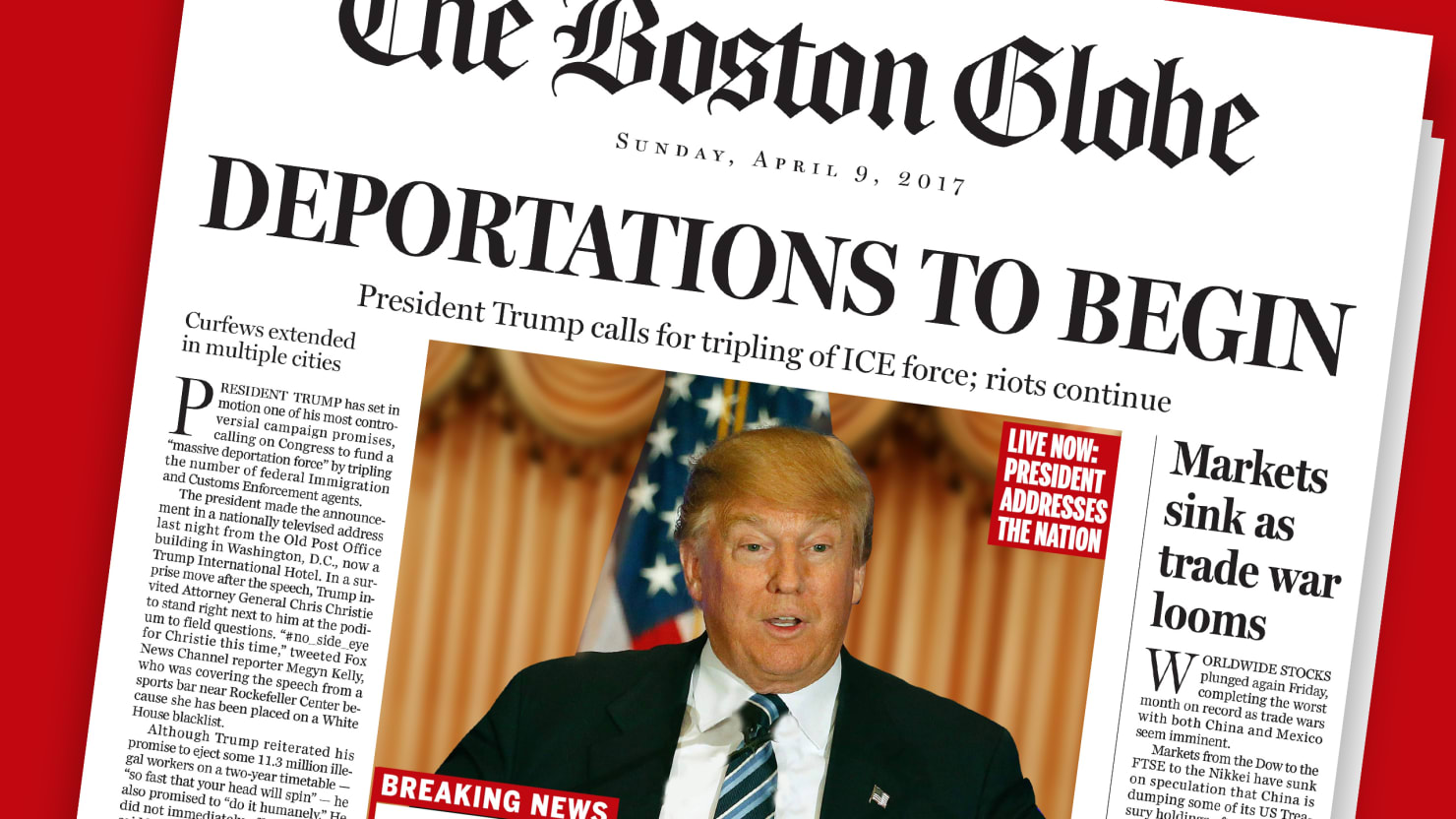 How The Boston Globe Dreamt Up Its Futuristic Front Page, Featuring ...
