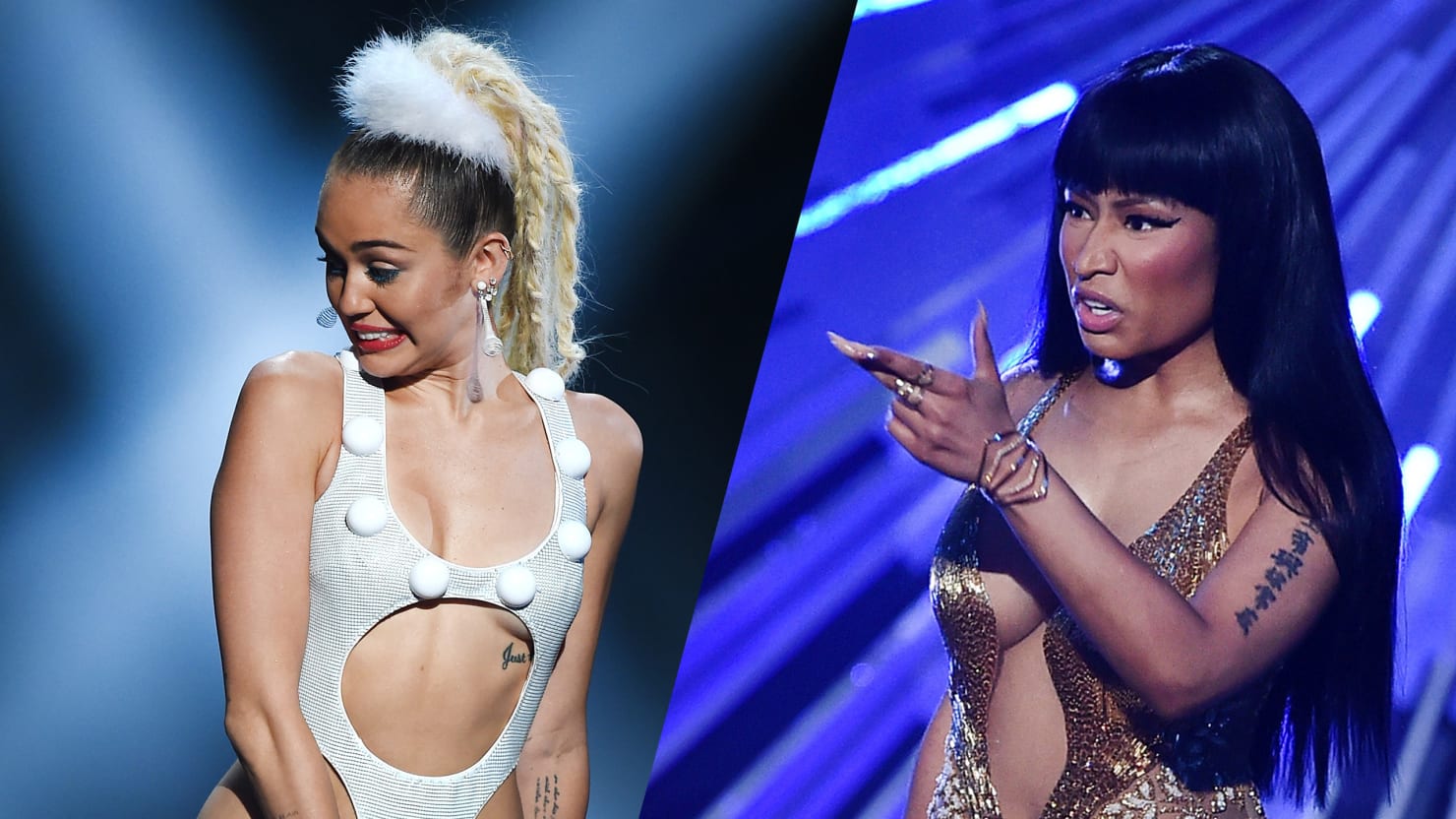 Nicki Minaj Puts Miley Cyrus on Blast at the VMAs.