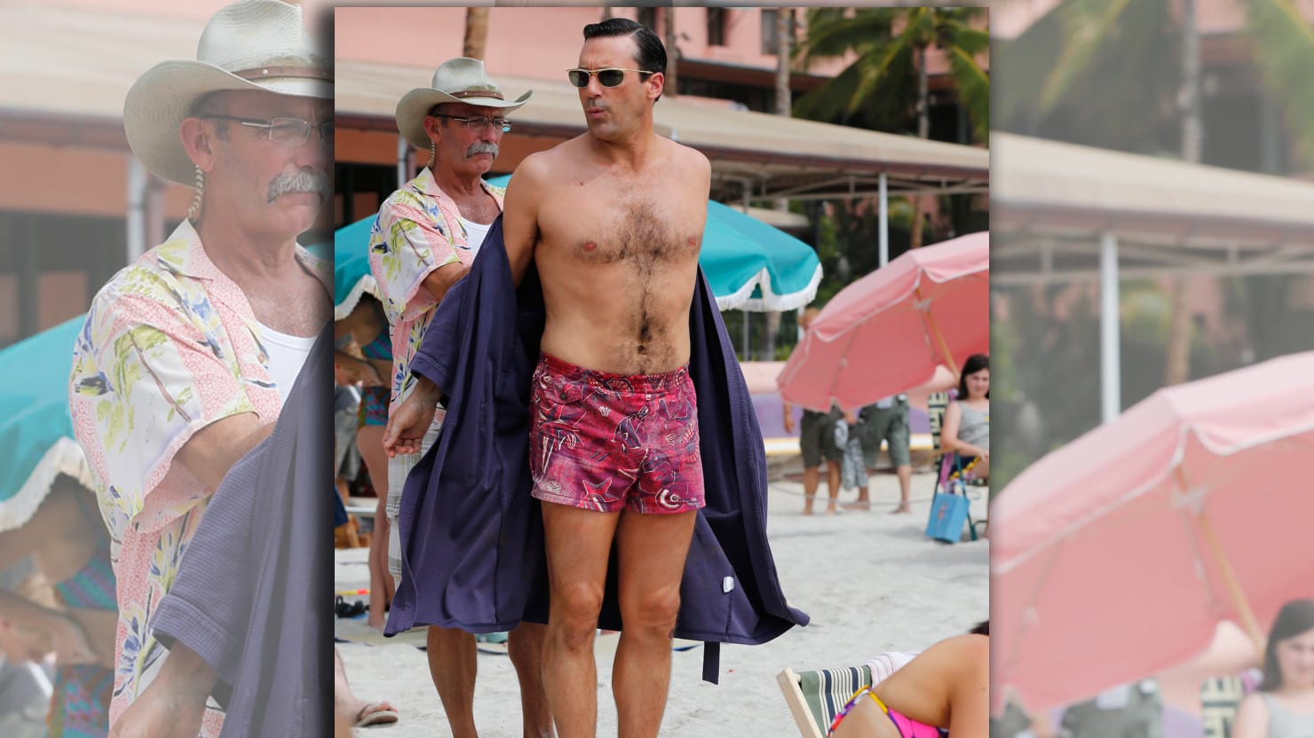 Why is Jon Hamm airbrushed to hell in this Progressive Ad? R