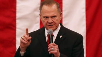 Republican Senatorial candidate Roy Moore speaks during a campaign event at Jordan's Activity Barn on December 11, 2017 in Midland City, Alabama. Mr. Moore is facing off against Democrat Doug Jones in tomorrow's special election for the U.S. Senate.