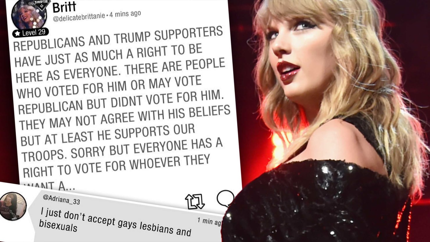 Trump Supporters Invade Taylor Swifts New App