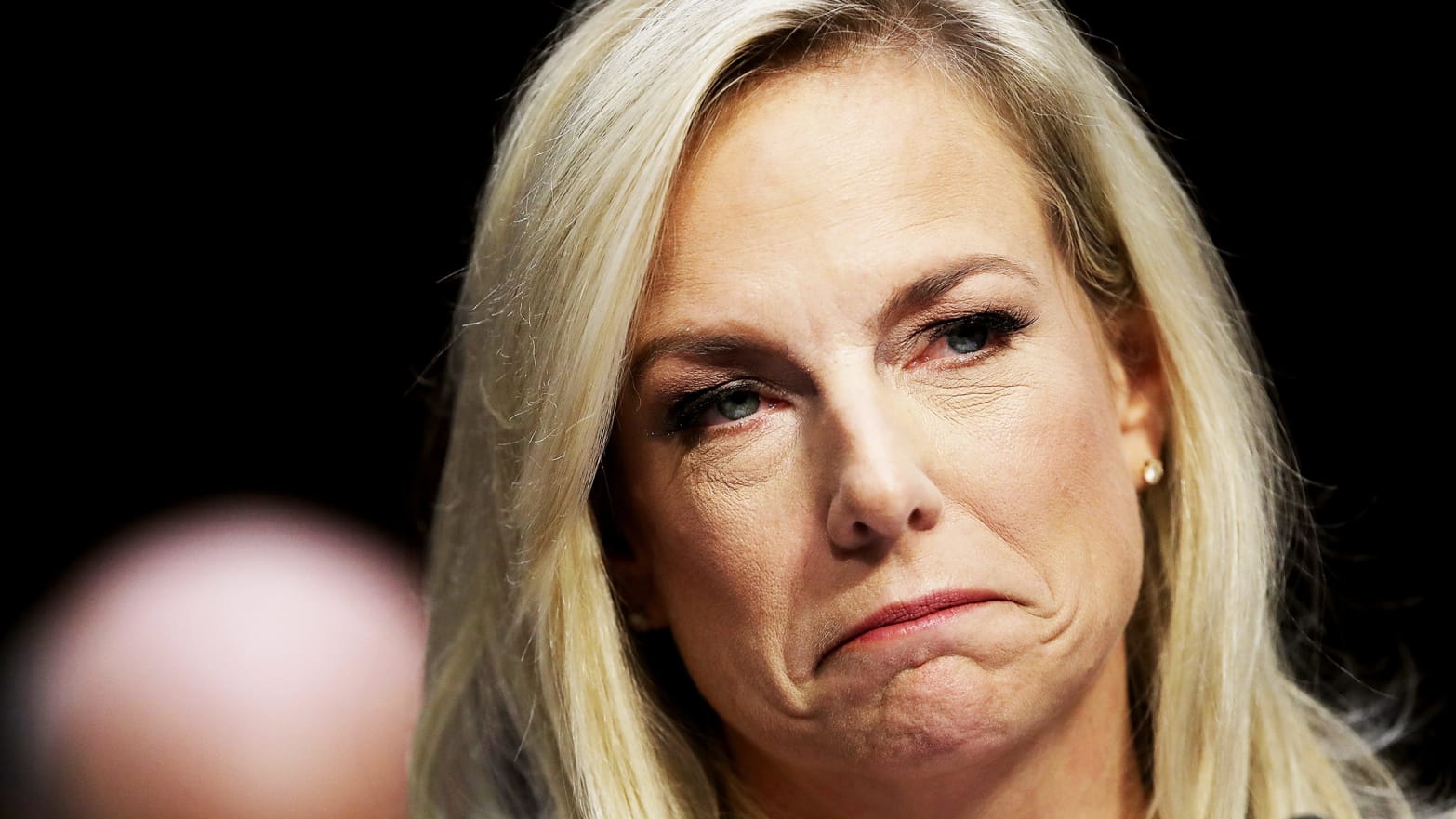 Homeland Security Secretary Kirstjen Nielsen testifies during a hearing held by the Senate Judiciary Committee. Sen. Patrick Leahy and Sen. RIchard Durbin Durbin both questioned Nielsen about derogatory language reportedly used by President Trump.
