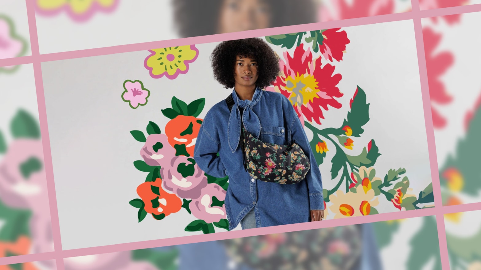 Perry Floral Laptop Tote