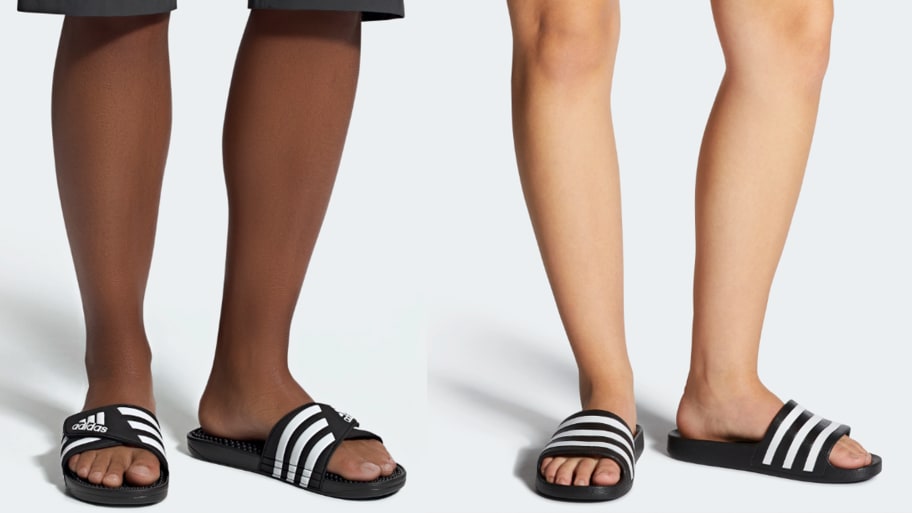adidas slides for wide feet