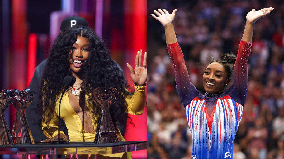 Grammy Winner SZA and Olympian Simone Biles Meet Up for Friendly Gymnastics Competition