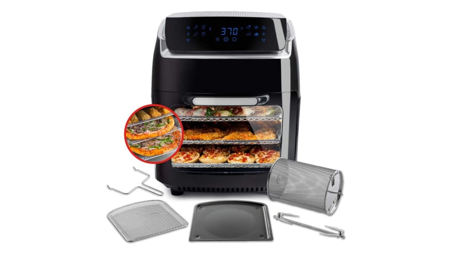Reviews for ARIA 10Qt White Air Fryer Oven with Rotating Rotisserie,  Dehydration and Recipe Book