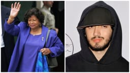 Side-by-side photos of Katherine Jackson, left, and Blanket Jackson, right.