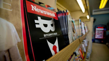 A copy of the new print edition of Newsweek magazine is displayed in a newsstand in Washington on March 10, 2014.